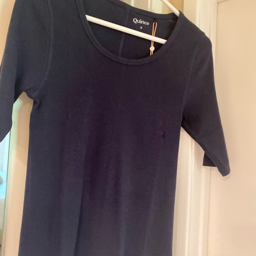 Quince Midnight Blue Short Sleeve Tee
